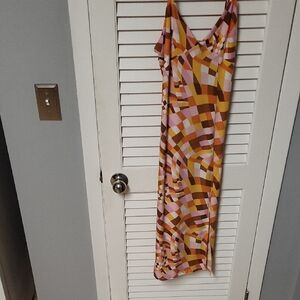 Forever 21 Pink and Brown Maxi Dress